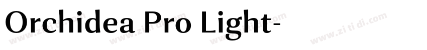 Orchidea Pro Light字体转换